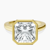 14kt Yellow Gold Bezel Set Solitaire Lab Diamond Ring front image