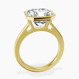 18kt Yellow Gold Bezel Set Solitaire Lab Diamond Ring side right image one