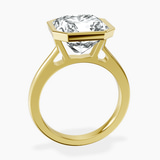 14kt Yellow Gold Bezel Set Solitaire Lab Diamond Ring side right image one