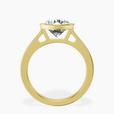 18kt Yellow Gold Bezel Set Solitaire Lab Diamond Ring side right image one