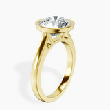 10kt Yellow Gold Bezel Set Solitaire Lab Diamond Ring standing product image one