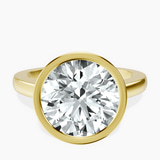 14kt Yellow Gold Bezel Set Solitaire Lab Diamond Ring front image