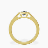 18kt Yellow Gold Bezel Set Solitaire Lab Diamond Ring side right image one