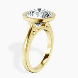 18kt Yellow Gold Bezel Set Solitaire Lab Diamond Ring standing product image one