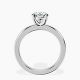 10kt White Gold Quinn Solitaire Lab Diamond Ring side right image one
