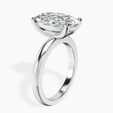 10kt White Gold Quinn Solitaire Lab Diamond Ring standing product image one