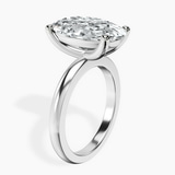14kt White Gold Quinn Solitaire Lab Diamond Ring standing product image one