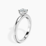 10kt White Gold Quinn Solitaire Lab Diamond Ring standing product image one