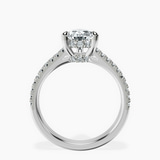9ct White Gold Tosca Secret Halo Double Band Lab Diamond Ring side right image one
