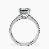 9ct White Gold Tosca Secret Halo Double Band Lab Diamond Ring side right image one