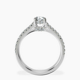 10kt White Gold Tosca Secret Halo Double Band Lab Diamond Ring side right image one