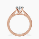18ct Rose Gold Teagan Solitaire 2mm Lab Diamond Ring side right image one