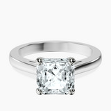 10kt White Gold Teagan Solitaire 2mm Lab Diamond Ring front image