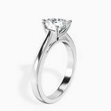 14kt White Gold Teagan Solitaire 2mm Lab Diamond Ring standing product image one