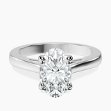 14kt White Gold Teagan Solitaire 2mm Lab Diamond Ring front image
