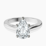18kt White Gold Teagan Solitaire 2mm Lab Diamond Ring front image