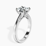 18kt White Gold Teagan Solitaire 2mm Lab Diamond Ring standing product image one