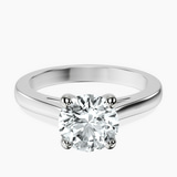 14kt White Gold Teagan Solitaire 2mm Lab Diamond Ring front image