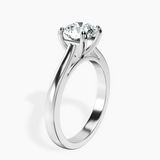 14kt White Gold Teagan Solitaire 2mm Lab Diamond Ring standing product image one
