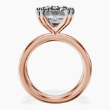 18kt Rose Gold Stella Criss Cross Solitaire Lab Diamond Ring side right image one