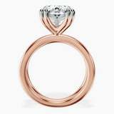 18kt Rose Gold Stella Criss Cross Solitaire Lab Diamond Ring side right image one