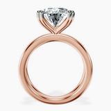 18kt Rose Gold Stella Criss Cross Solitaire Lab Diamond Ring side right image one