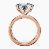 14kt Rose Gold Stella Criss Cross Solitaire Lab Diamond Ring side right image one
