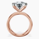 14kt Rose Gold Stella Criss Cross Solitaire Lab Diamond Ring side right image one