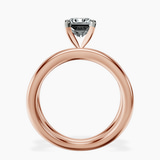 10kt Rose Gold Stella Criss Cross Solitaire Lab Diamond Ring side right image one