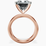 10kt Rose Gold Stella Criss Cross Solitaire Lab Diamond Ring side right image one