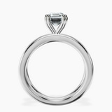 14kt White Gold Stella Criss Cross Solitaire Lab Diamond Ring side right image one
