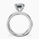 14kt White Gold Stella Criss Cross Solitaire Lab Diamond Ring side right image one