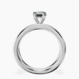 14kt White Gold Stella Criss Cross Solitaire Lab Diamond Ring side right image one