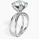 14kt White Gold Stella Criss Cross Solitaire Lab Diamond Ring standing product image one