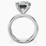 14kt White Gold Stella Criss Cross Solitaire Lab Diamond Ring side right image one