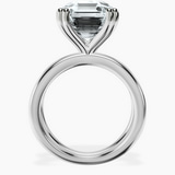 14kt White Gold Stella Criss Cross Solitaire Lab Diamond Ring side right image one