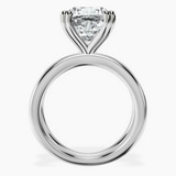 14kt White Gold Stella Criss Cross Solitaire Lab Diamond Ring side right image one