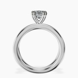 14kt White Gold Stella Criss Cross Solitaire Lab Diamond Ring side right image one