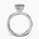14kt White Gold Stella Criss Cross Solitaire Lab Diamond Ring side right image one