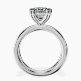 14kt White Gold Stella Criss Cross Solitaire Lab Diamond Ring side right image one