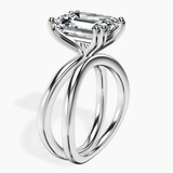 14kt White Gold Stella Criss Cross Solitaire Lab Diamond Ring standing product image one