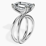 14kt White Gold Stella Criss Cross Solitaire Lab Diamond Ring standing product image one