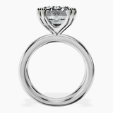 14kt White Gold Stella Criss Cross Solitaire Lab Diamond Ring side right image one