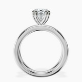 14kt White Gold Stella Criss Cross Solitaire Lab Diamond Ring side right image one