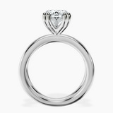14kt White Gold Stella Criss Cross Solitaire Lab Diamond Ring side right image one