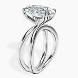 14kt White Gold Stella Criss Cross Solitaire Lab Diamond Ring standing product image one