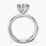 14kt White Gold Stella Criss Cross Solitaire Lab Diamond Ring side right image one