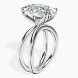 14kt White Gold Stella Criss Cross Solitaire Lab Diamond Ring standing product image one