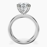 14kt White Gold Stella Criss Cross Solitaire Lab Diamond Ring side right image one