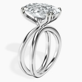 14kt White Gold Stella Criss Cross Solitaire Lab Diamond Ring standing product image one